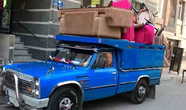 حمل اثاث منزل با نیسان از مبدا تهران