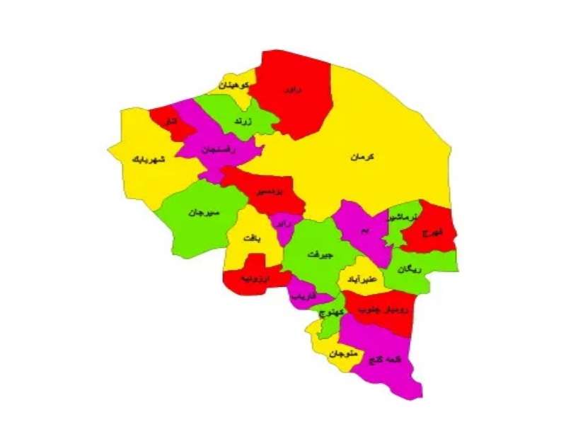 نقشه استان کرمان